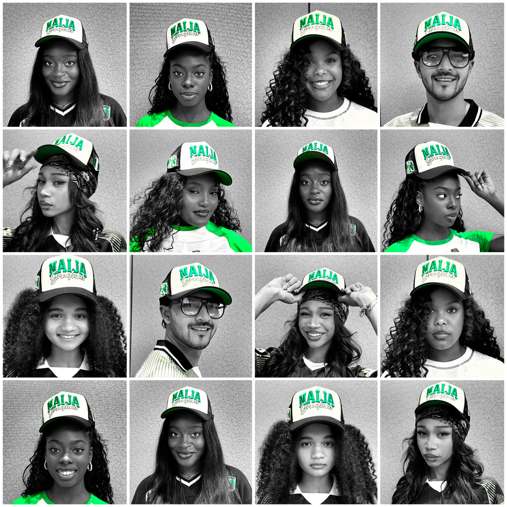 Models wearing the hat