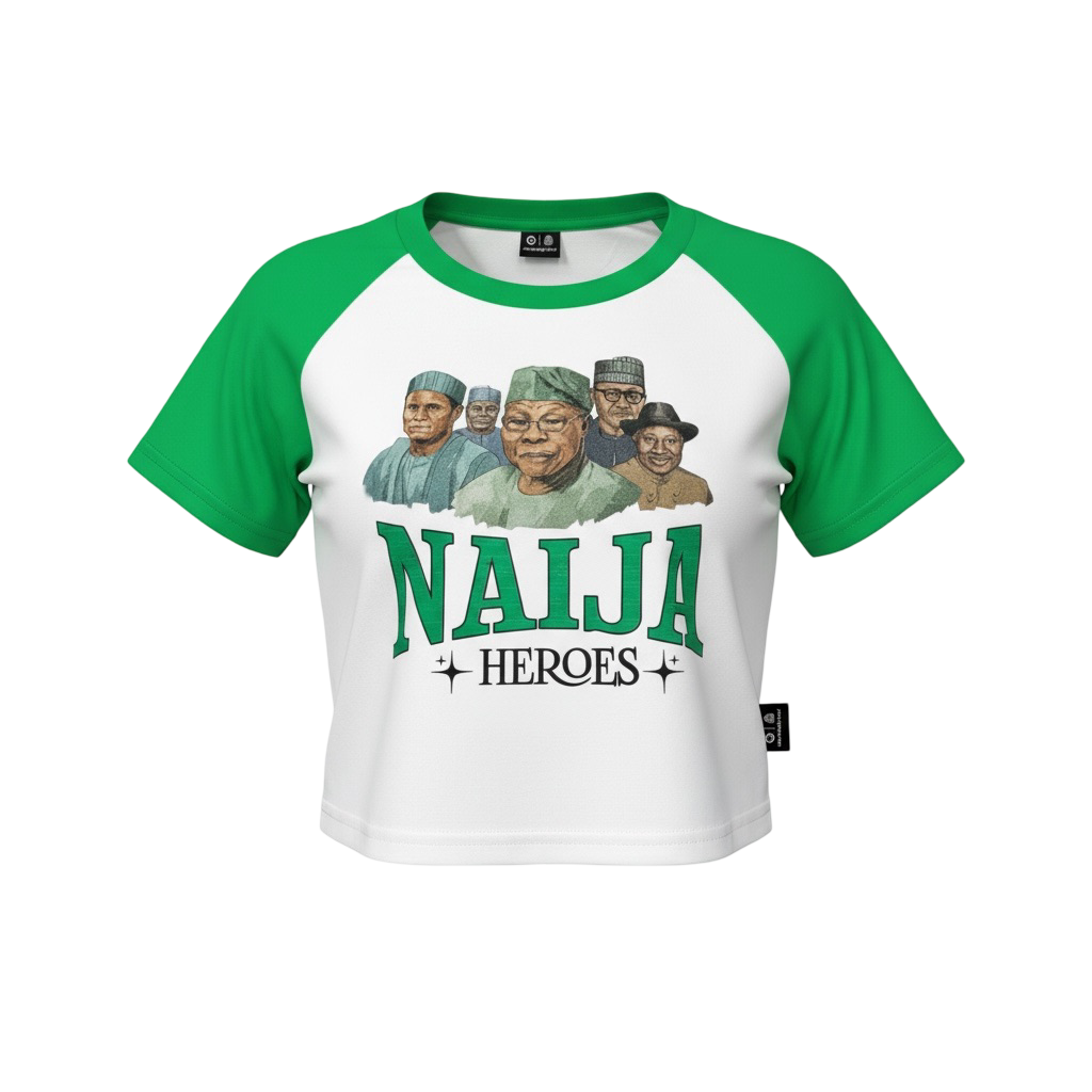 HEROES White Raglan Crop Top