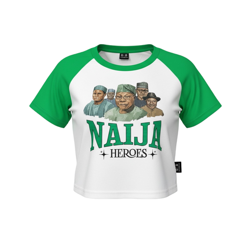 HEROES White Raglan Crop Top