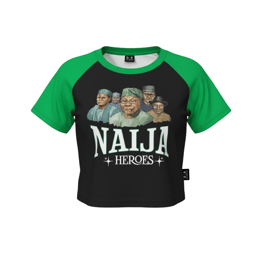 HEROES White Raglan Crop Top